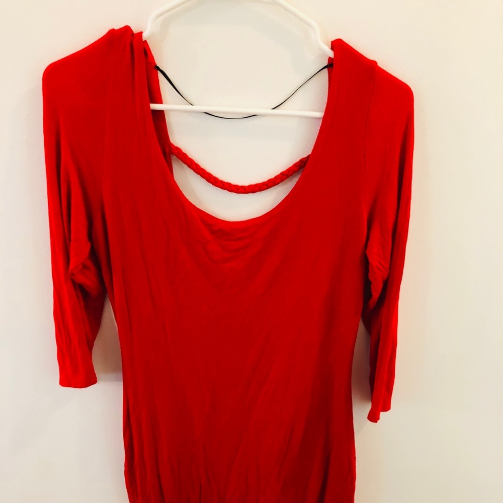 Red Quarter Sleeve Dress 💃🏼